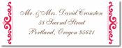 Name Doodles - Rectangle Address Labels/Stickers (Hampstead Pink)